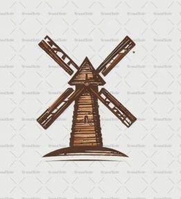Rustikale Windmühle